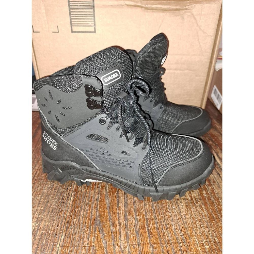 New W9/M7.5 Suadex Armour Indestructible Steel Toe Black Work Boots